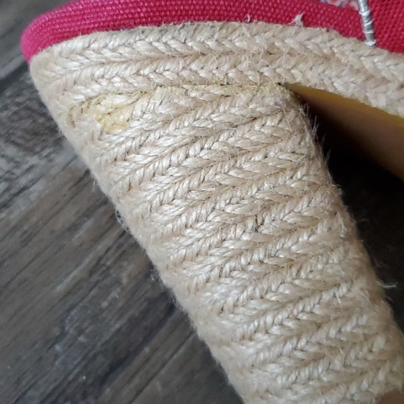 Tahari Barb Peep-Toe Canvas Heeled Espadrilles - Picture 9 of 9